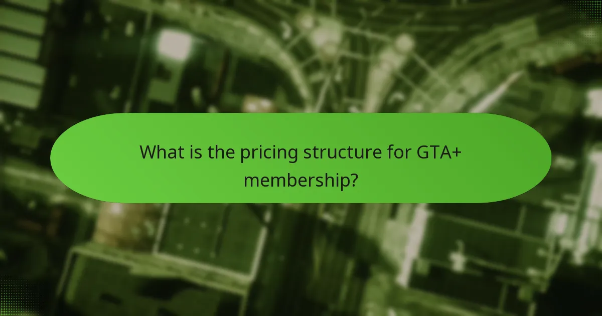 What is the pricing structure for GTA+ membership?